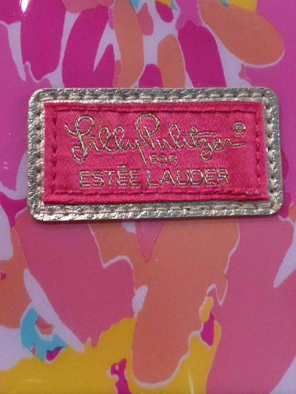 NWOT Lilly Pulitzer x Estee Lauder Floral Cosmetic Bag Set - Sealed Zipper Pull